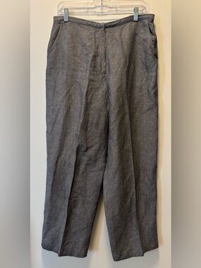 Eileen Fisher Linen Blend Grey Pants
